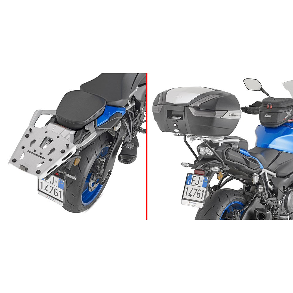 GIVI SPECIFIC MONOKEY ALUMINIUM REAR RACK - SUZUKI GSX S1000GX 24-(PLATE INCLUDED)