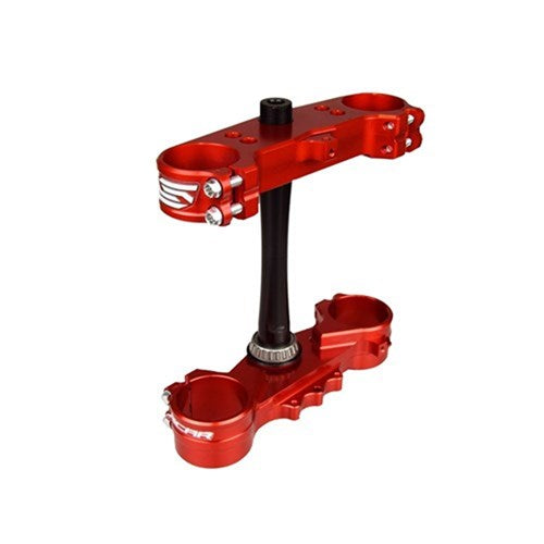 SCAR TRIPLE CLAMPS HONDA CRF250 10-13 / CRF450 09-12 (22MM OFFSET) RED