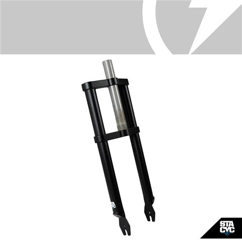 STACYC S/P (16H) FRAME|FORKS - FORK - 16HDRIVE 1-1/8 THREADLESS STEERER 31.8MM OD HI TEN BLADES FOR 16 WHEEL 25MM OFFSET FORGED ALLOY TRIPLE CLAMPS