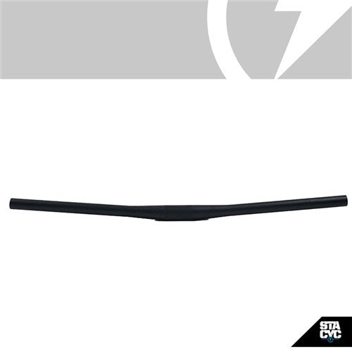 STACYC S/P (16H) HANDLBARS|GRIPS|THROTTLES - HANDLEBAR - 16HDRIVE 6061 T-6 ALLOY FLAT BAR 560MM WIDTH 25.4MM BAR CLAMP AREA 19MM END