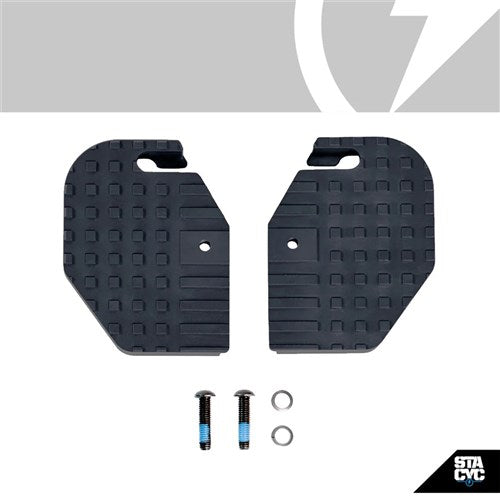 STACYC ACC (12e/16e) FOOTRESTS - EXTENDED FOOTREST-BLACK ANODIZED