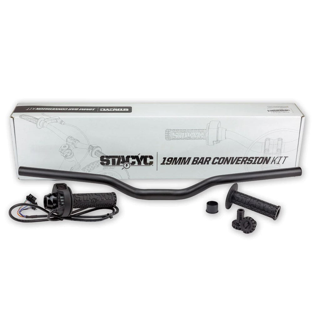 STACYC ACC (12e/16e) HANDLBARS/GRIPS/THROTTLES - 19mm HANDLEBAR CONVERSION KIT (25.4mm clamp diameter)
