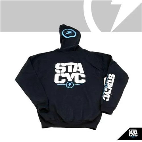 STACYC APPAREL (Hoodies) APPAREL - HOODIE PULLOVER STACKED LOGO - ADULT / XXL / BLACK #