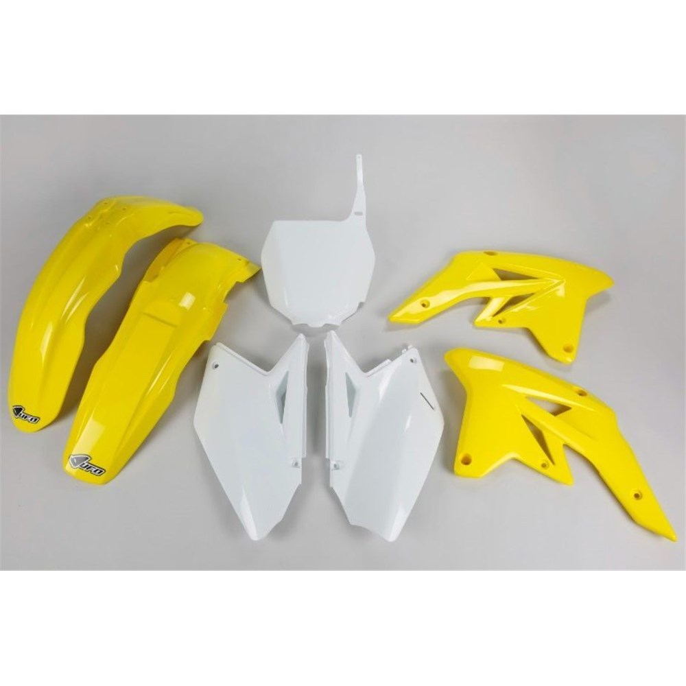 UFO SUZUKI RMZ250 07-09 PLASTICS KIT (2007-08 OEM) (WILL BECOME SUKIT407FE999)