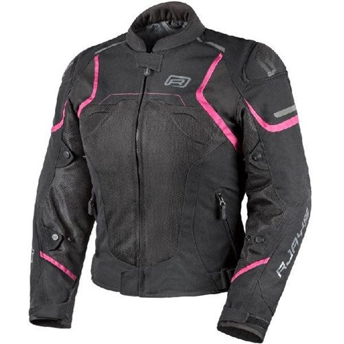 RJAYS PACE AIRFLOW JKT LADIES BLK/PNK (10)  [ONC01]