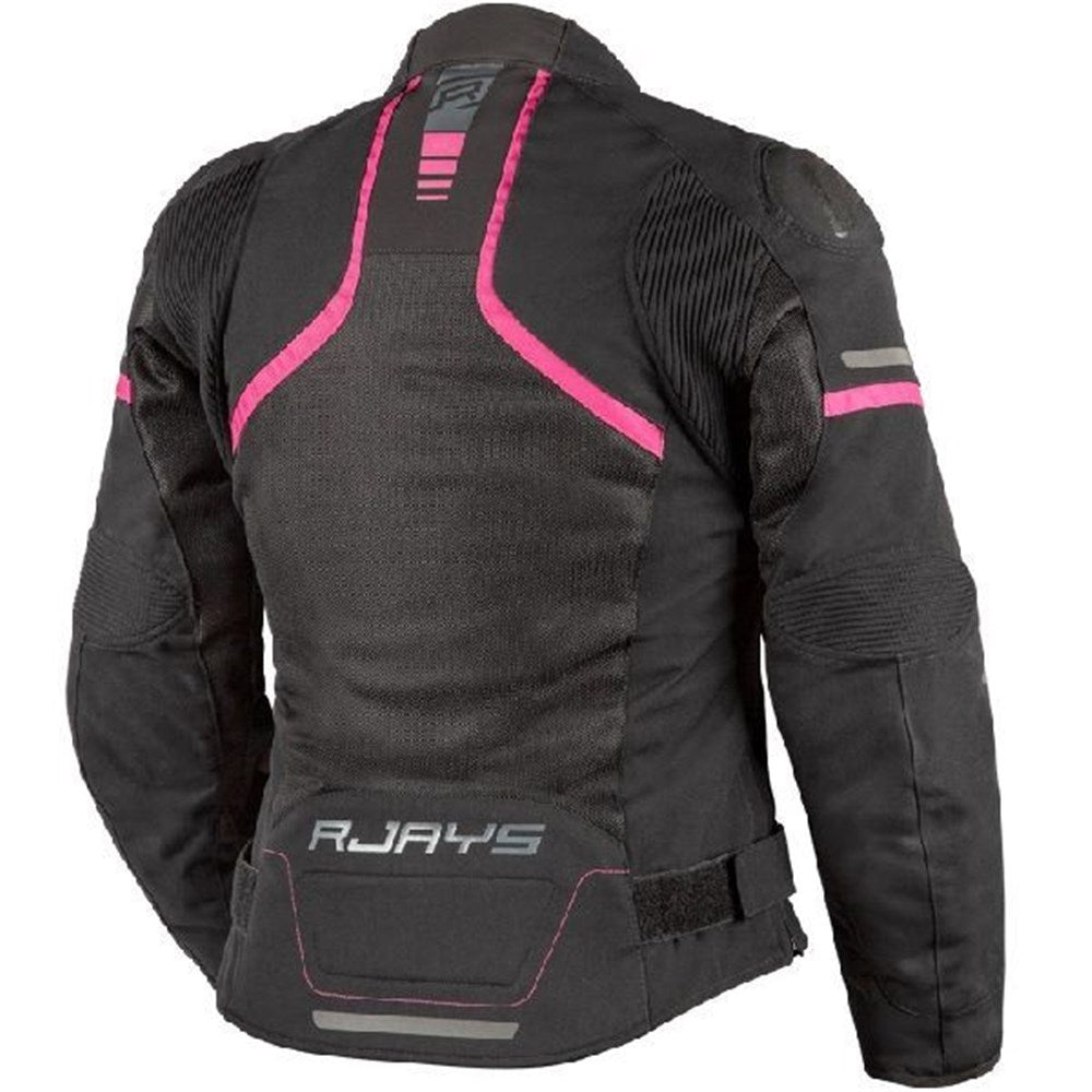 RJAYS PACE AIRFLOW JKT LADIES BLK/PNK (14)  [ONC01]