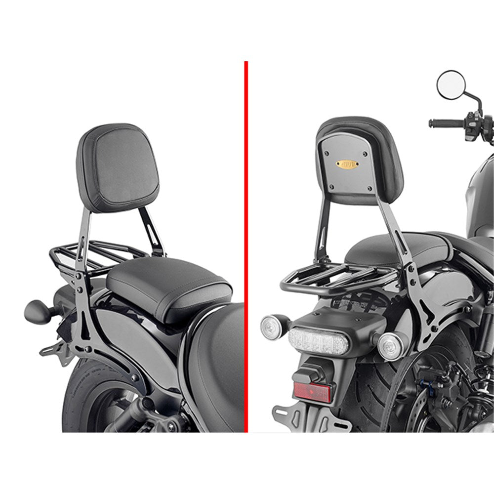 GIVI BACKREST WITH DETACHABLE RACK - HONDA CMX1100 REBEL 21- [SPC01]