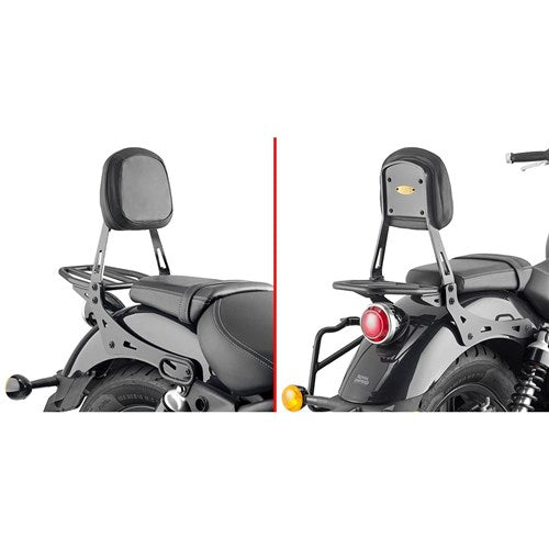 GIVI BACKREST WITH DETACHABLE RACK - ROYAL ENFIELD SUPER METEOR 650 23- [SPC01]