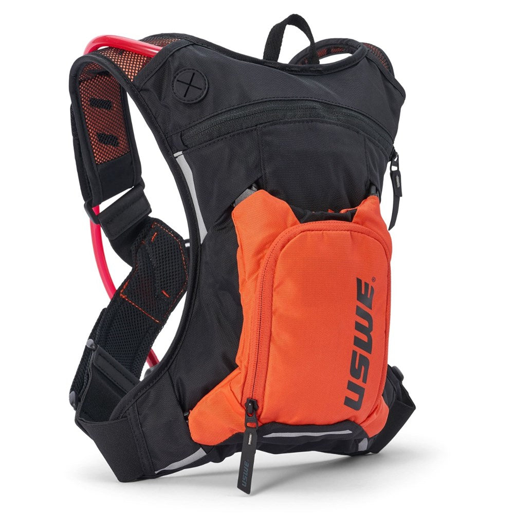 USWE RAW 3L DIRT BIKING HYDRATION PACK BLK/FACTORY ORG (MOTO HYDRO)