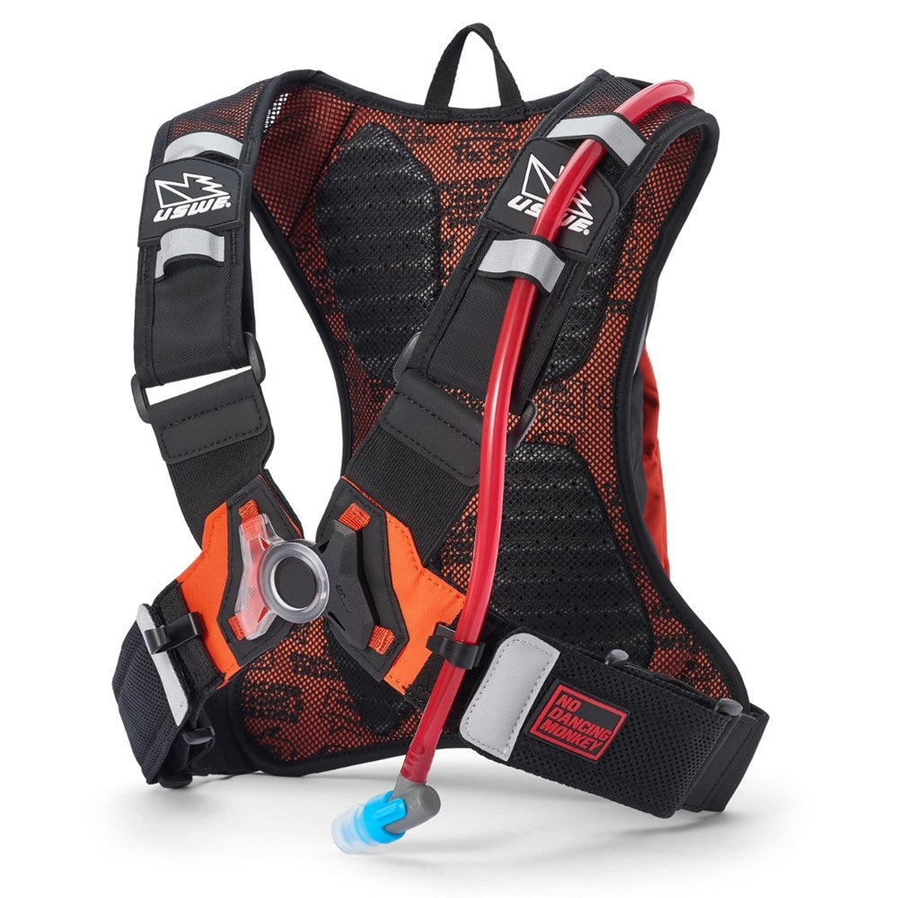 USWE RAW 3L DIRT BIKING HYDRATION PACK BLK/FACTORY ORG (MOTO HYDRO)