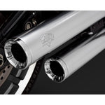 V & H ELIMINATOR 300 SLIP-ONS *SATIN* CHROME SOFTAIL 18-22 (EXC FXFB/FLDE/FLHC-ALL) (WILL BECOME V16322) [ONC01]