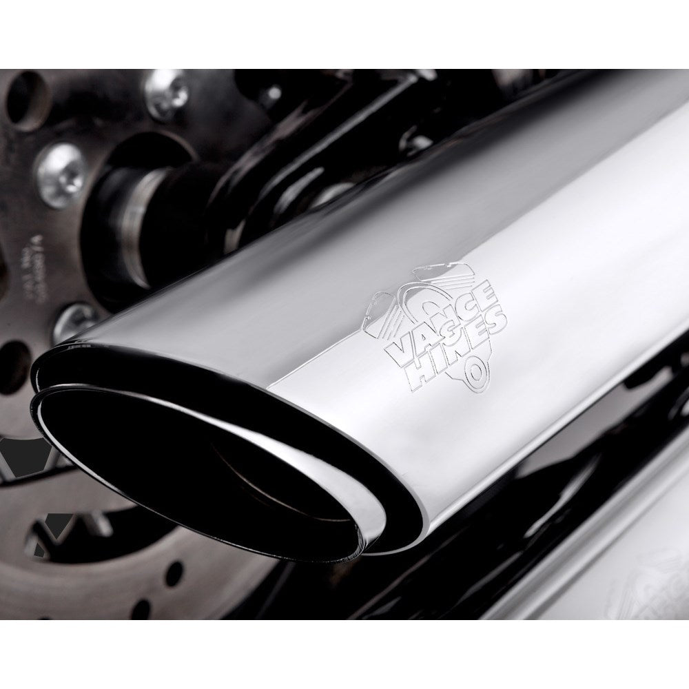 V&H TWIN SLASH 3IN SLIP-ON SOFTAIL 07-17 FLS/FLSTN (WILL BECOME V16842) [ONC01]