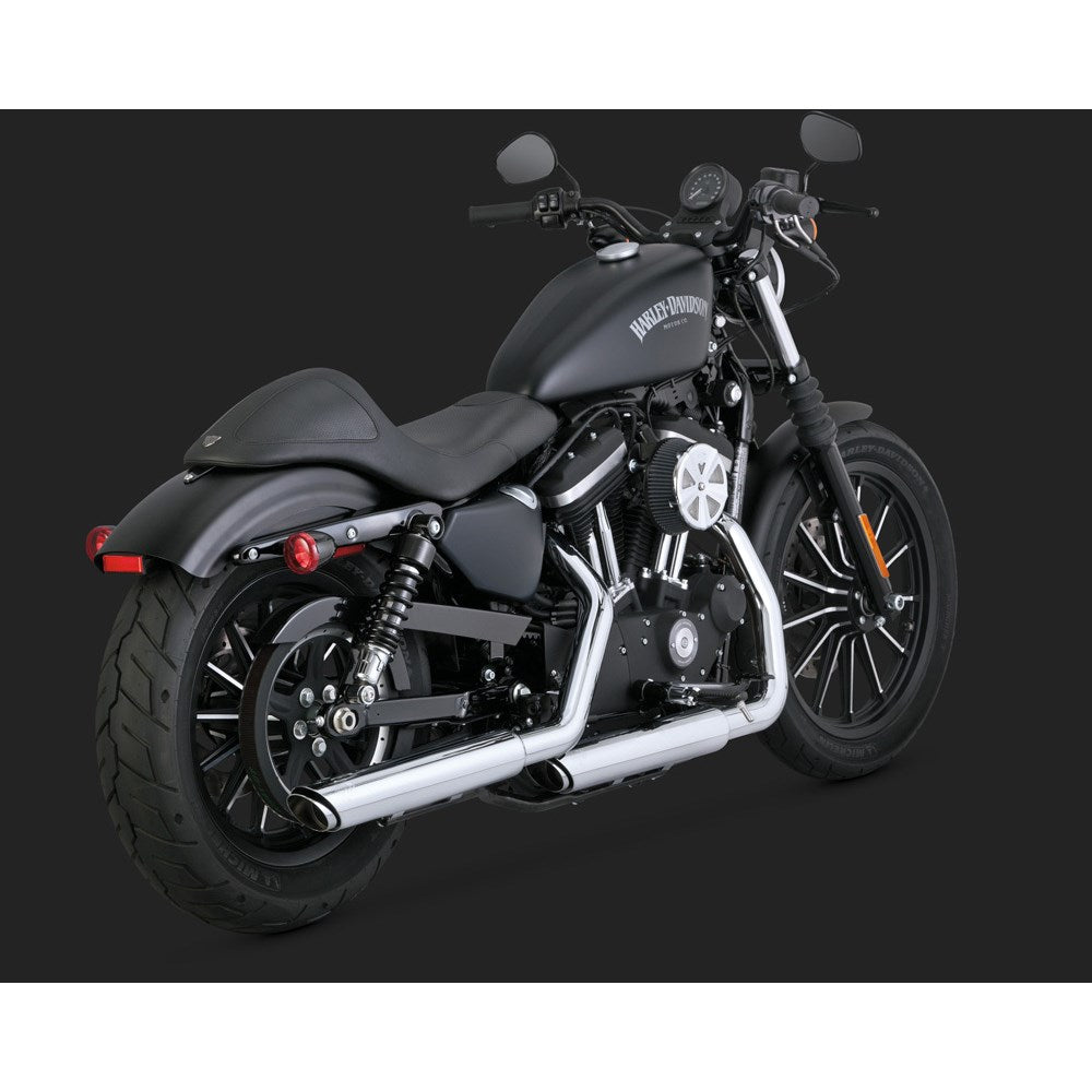 V&H TWIN SLASH 3IN SLIP-ONS CHROME SPORTSTER 14-21 (WILL BECOME V16361) [ONC01] 