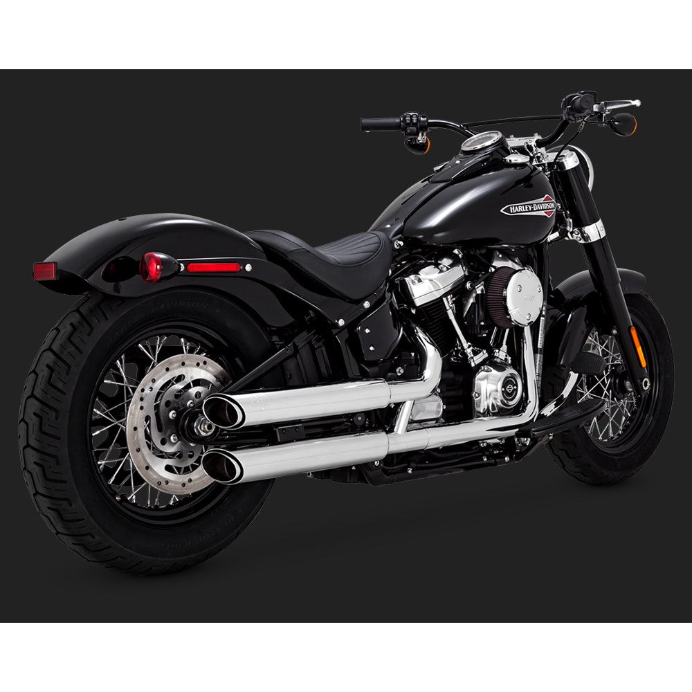 V & H TWIN SLASH 3IN SLIP-ON SOFTAIL 18-22 (EXC FXFB/FLDE/FLHC-ALL) (WILL BECOME V16376) [ONC01] 