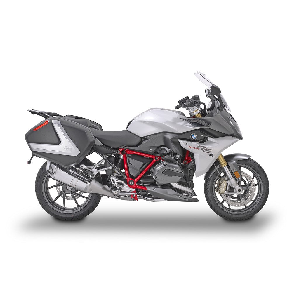 GIVI SIDE CASES (PAIR) 37L EACH BLACK/RED/SILVER (FOR USE ONLY WITH PLX/PLXR FRAMES)
