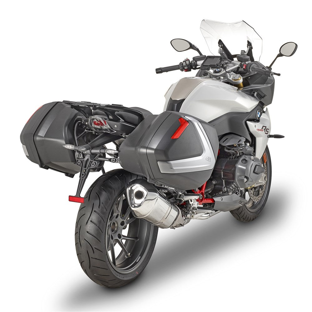 GIVI SIDE CASES (PAIR) 37L EACH BLACK/RED/SILVER (FOR USE ONLY WITH PLX/PLXR FRAMES)