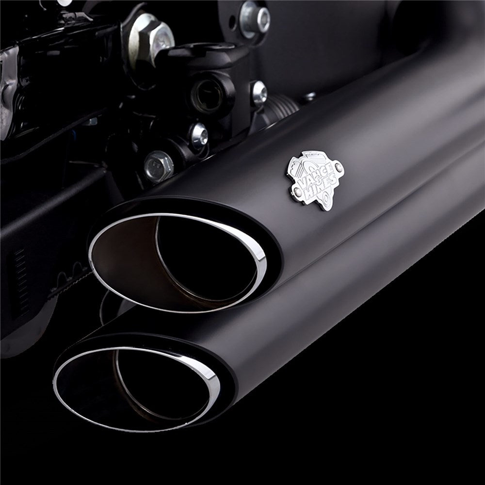 VH SHORTSHOTS STAGGERED BLACK SPORTSTER 04-13 (04-06 MODELS NEED V16925 O2 SENSOR BUNGS)