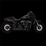 V&H HI-OUTPUT 2-1 PCX STAINLESS BLACK SOFTAIL 18-22 (FITS FXFB/FXBB/FLSL/FLDE/FXLR) (WAS V47631)