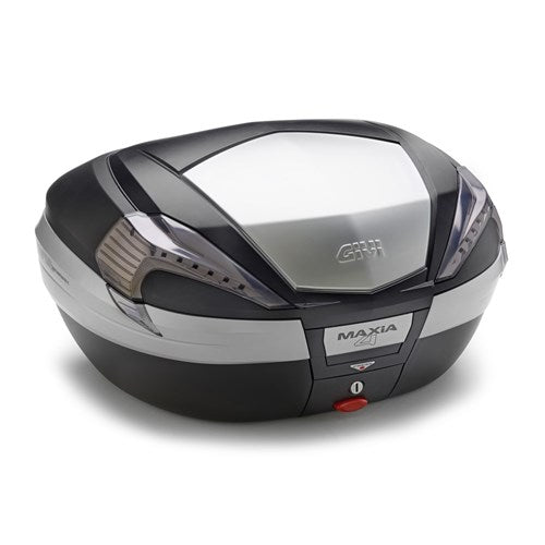 GIVI MONOKEY TOPCASE MAXIA 56L TECH BLACK/CLEAR WITH ALLOY INSERT