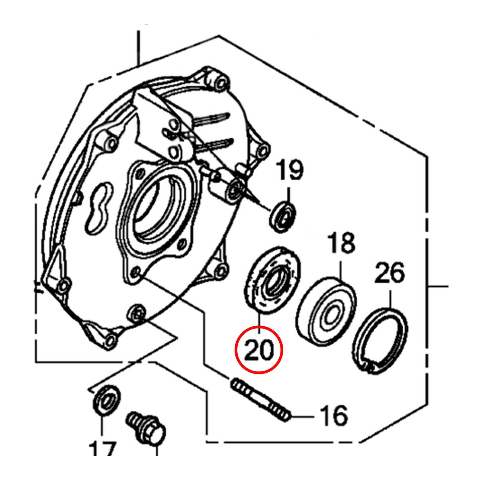 Whites Honda Rear Brake Dust Seal