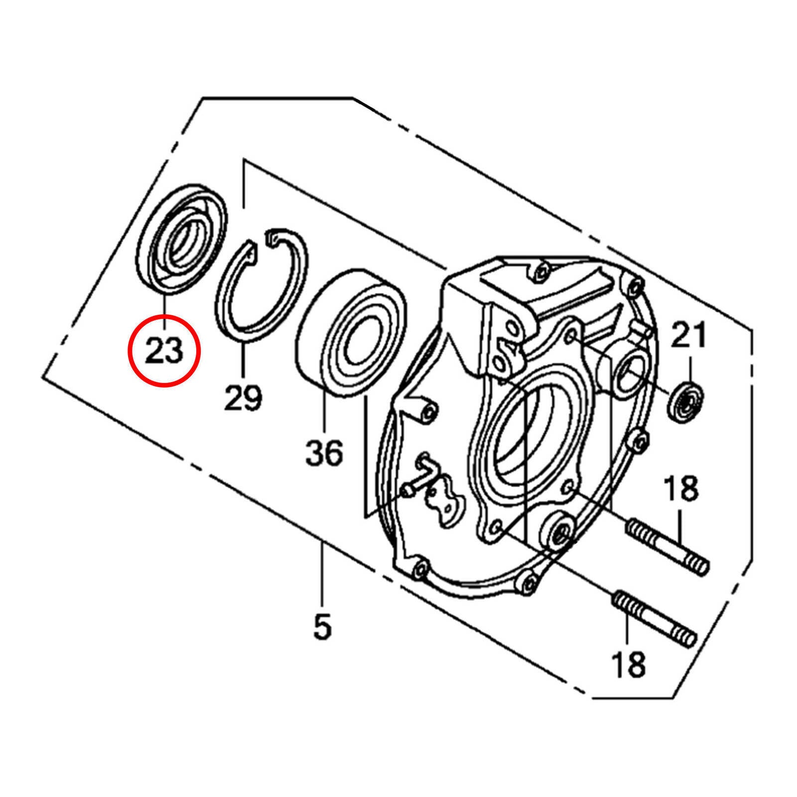 Whites Honda Rear Brake Dust Seal