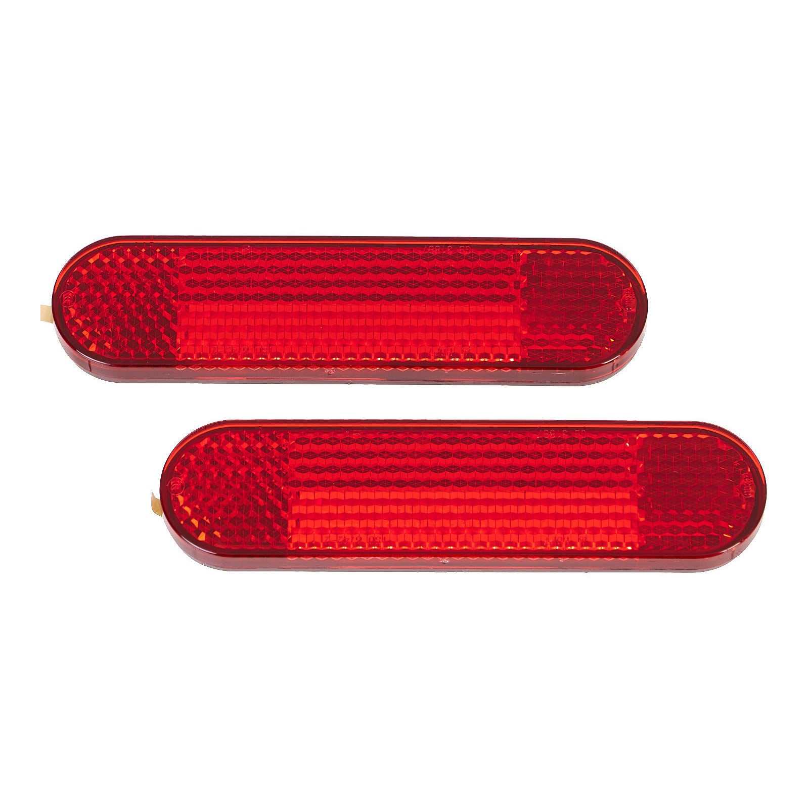 WHITES REFLECTORS -OVAL 95mm X 22mm - PAIR