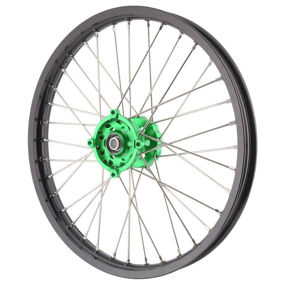 XTECH KAW KX/KXF/RMZ250 04-23 1.60x21 FRONT BLK RIM/BLK HUB/BLK SPK