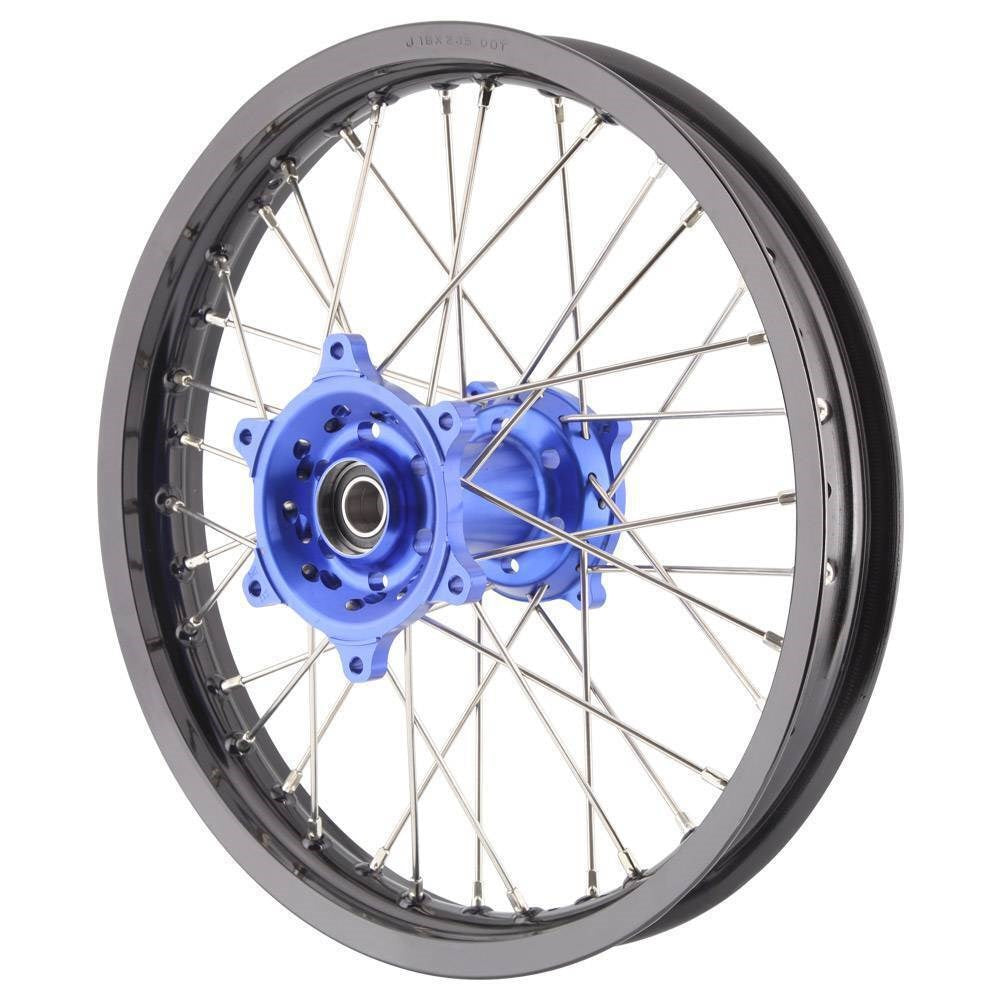 XTECH KTM/HUSQ MX/ENDURO 2.15x19 REAR BLK RIM/BLU HUB/SLV SPK