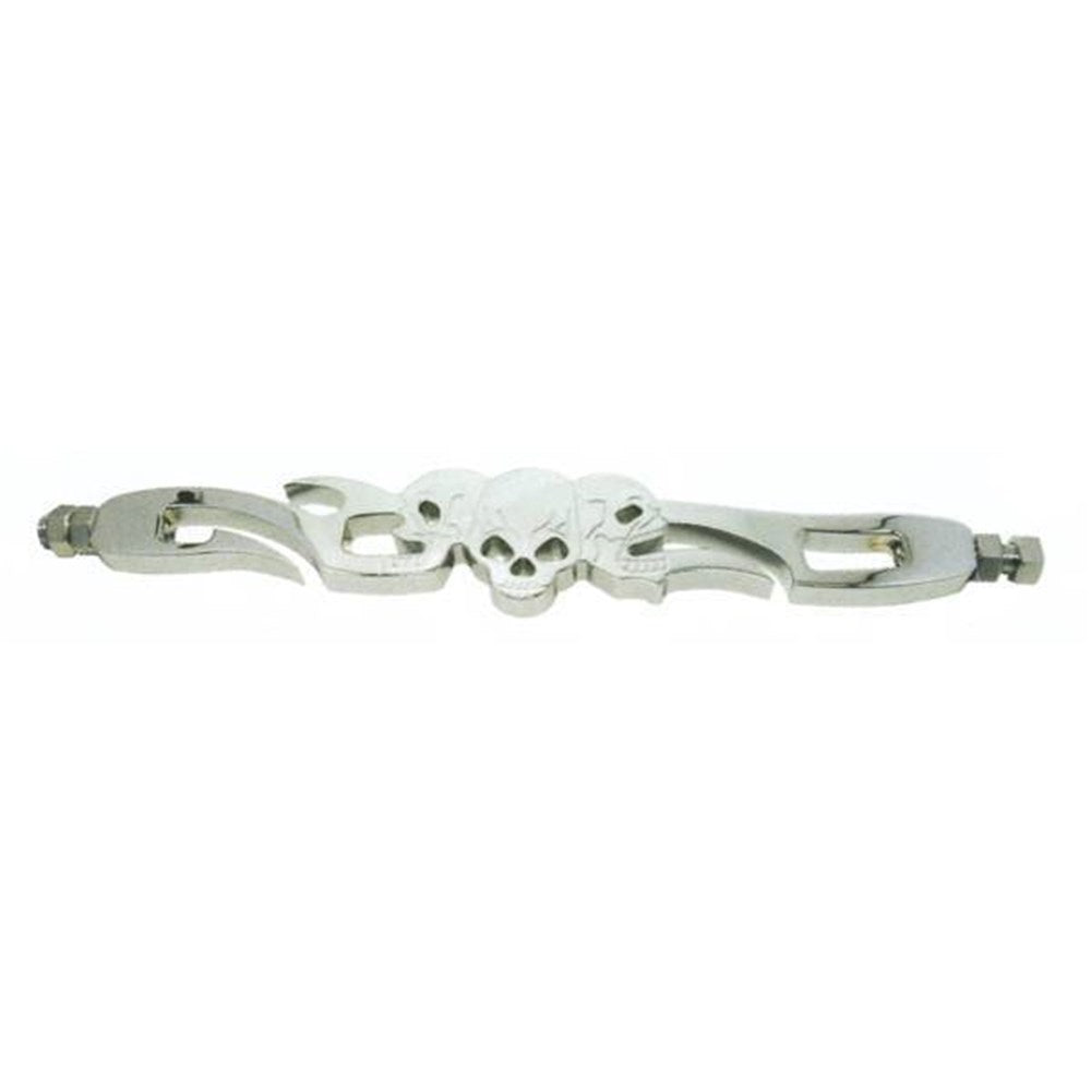 ZODIAC SHIFTROD SKULL (C) 11-3/4 IN BILLET CHR [ONC01] 