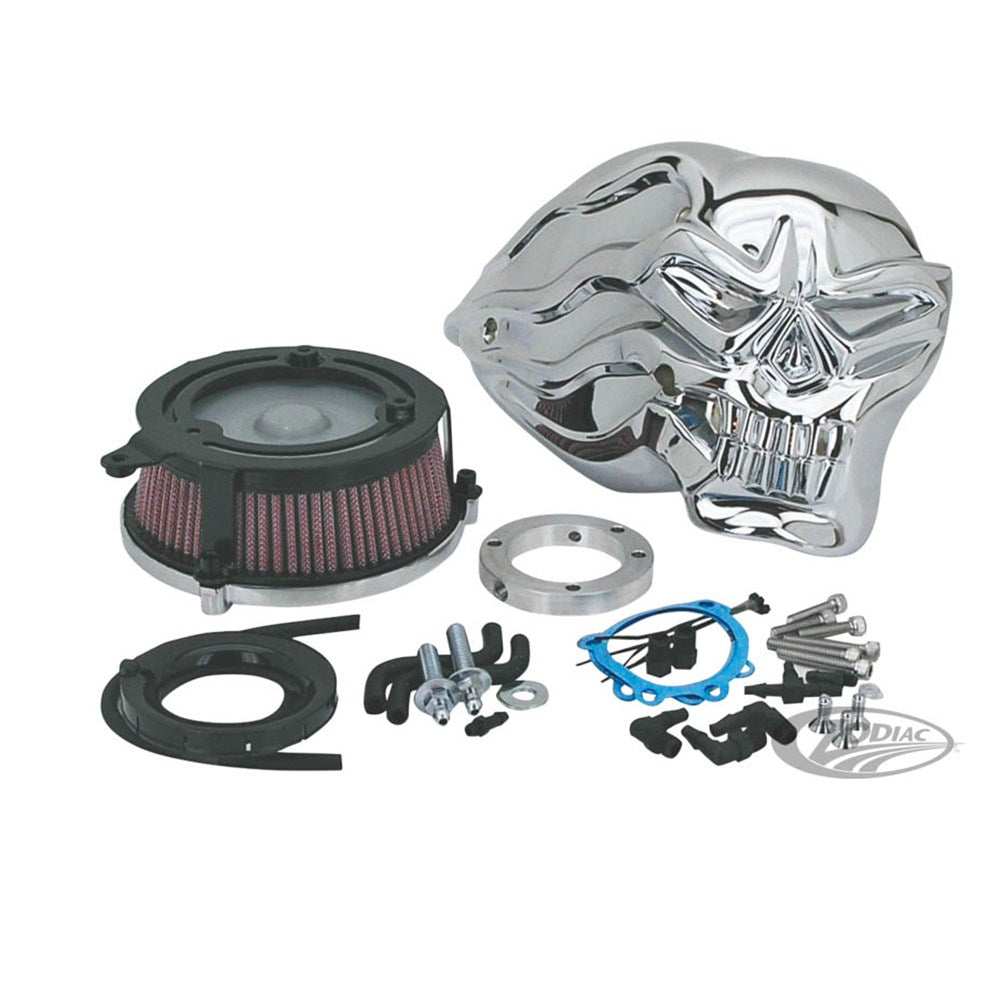 ZODIAC SKULL AIR CLEANER KIT 91-06 CV CARB