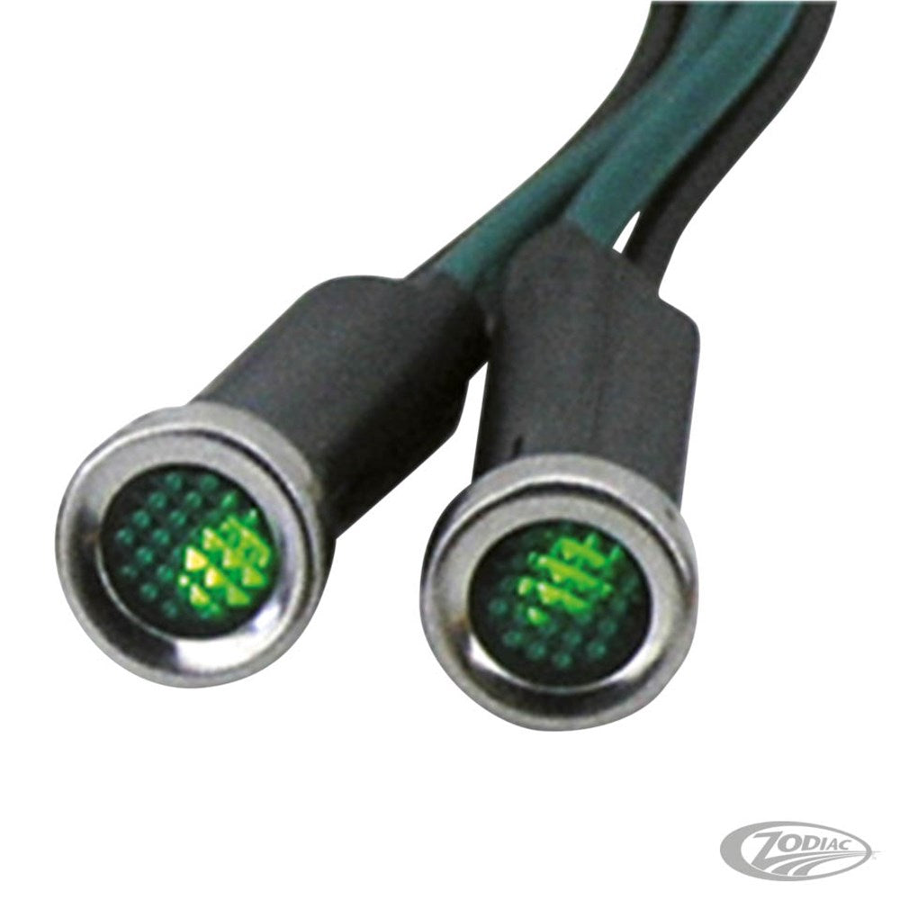 ZODIAC LED LIGHT INDICATOR GRN LENS W/SS BEZEL