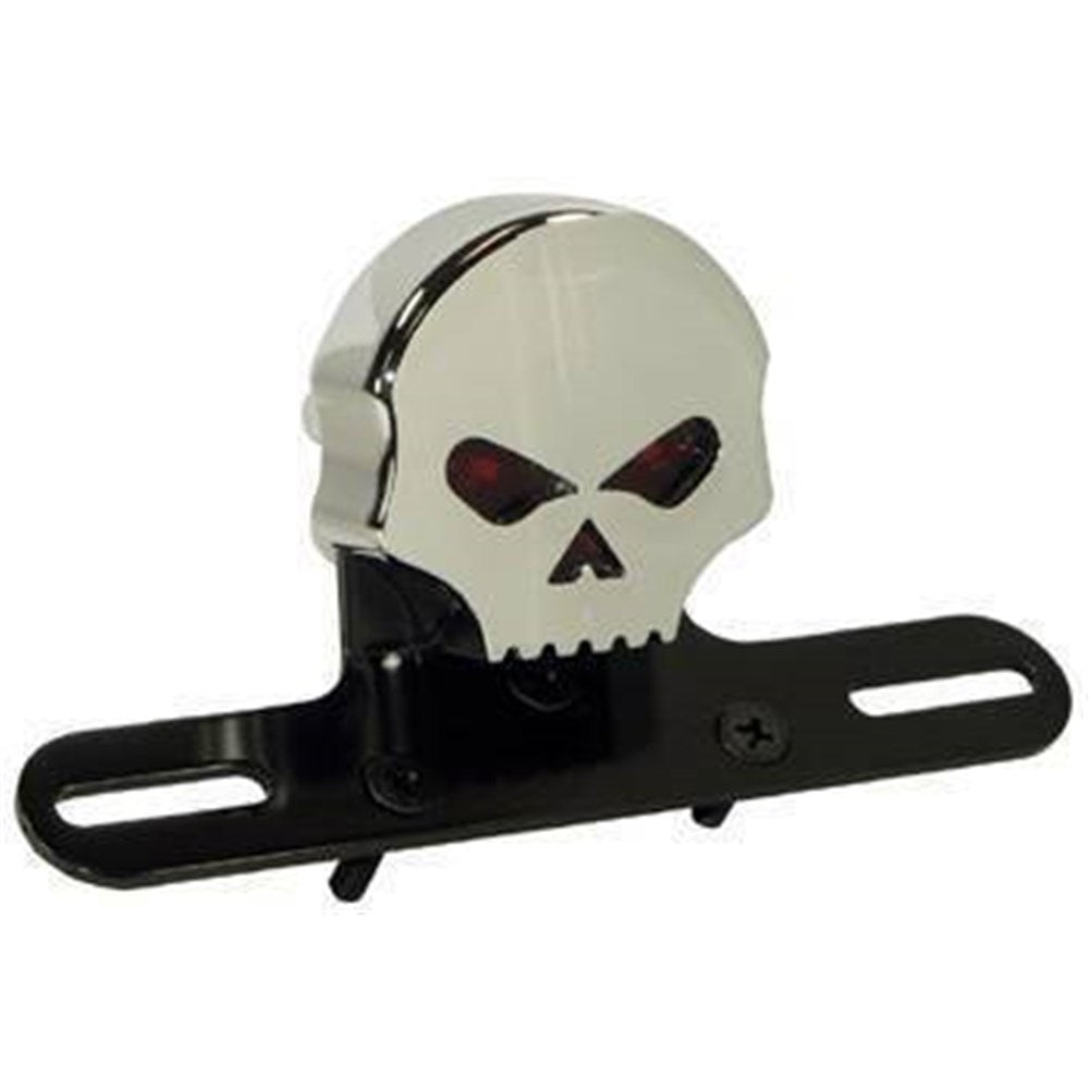 ZODIAC SKULL T/LIGHT CHROME W/CHR BKT