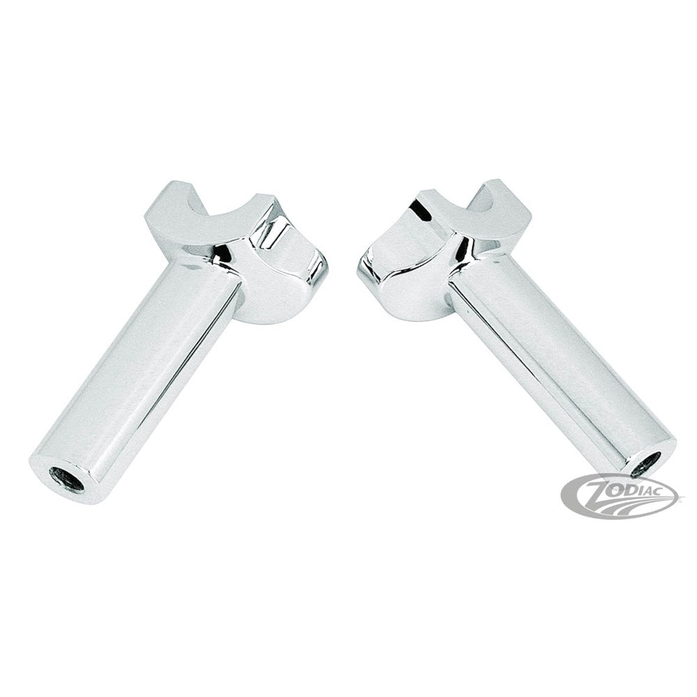 ZODIAC H/BAR RISERS FXWG STRAIGHT CHROME