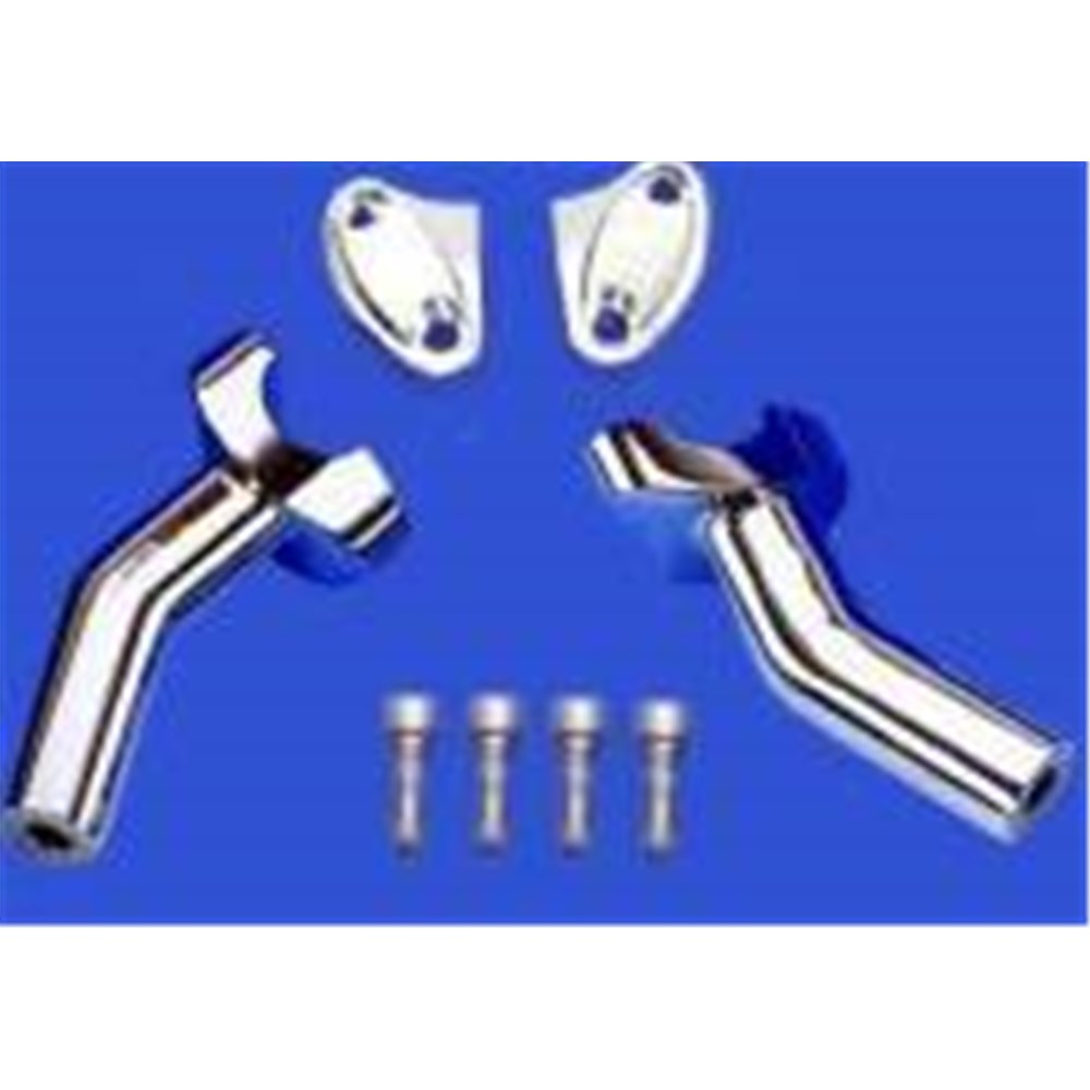 ZODIAC RISER SET METRIC PULLBACK W/CLAMPS BLK 1.25 X 12MM