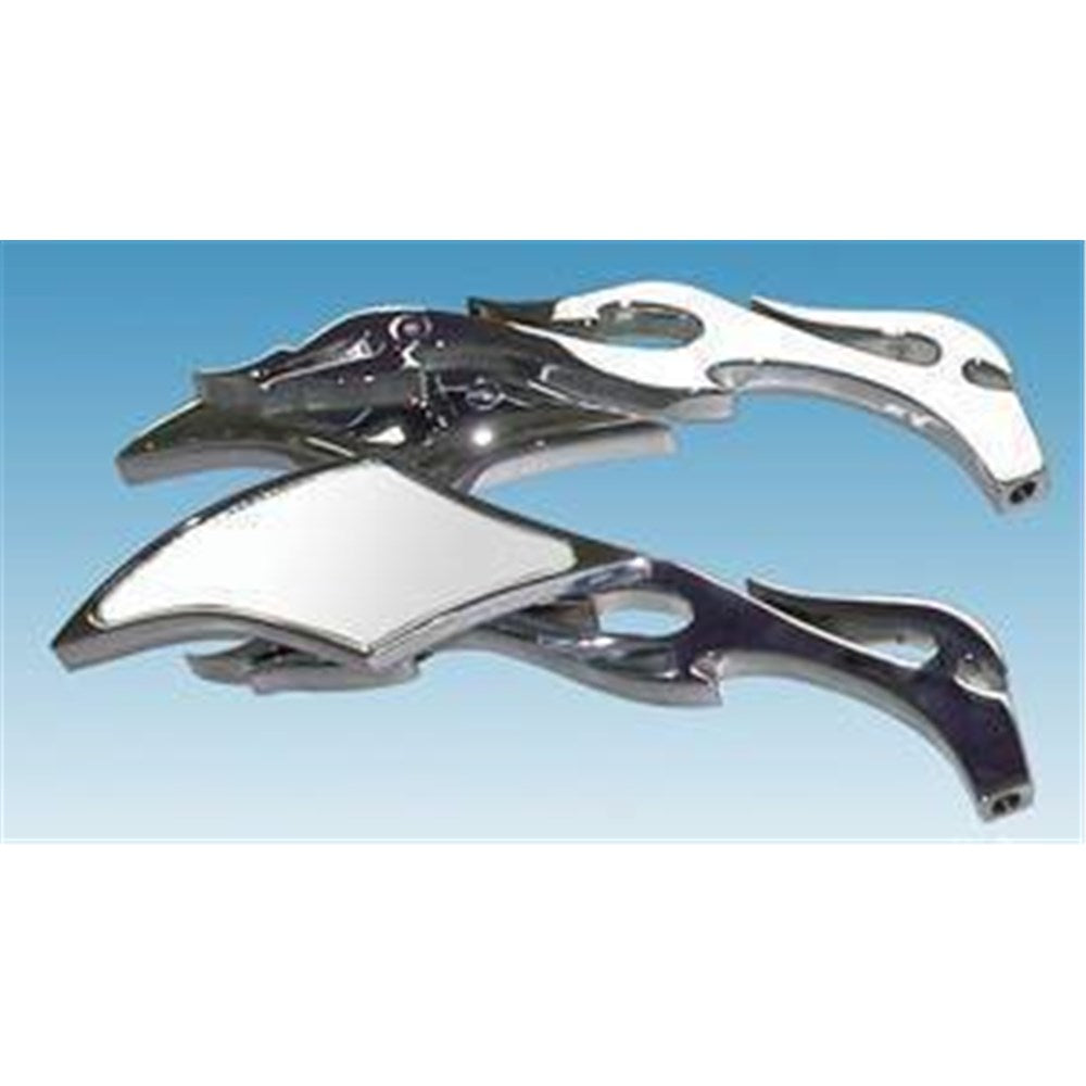 ZODIAC EAGLE BEAK MIRROR WITH ALUM FLAME STEM R/H [ONC01] 