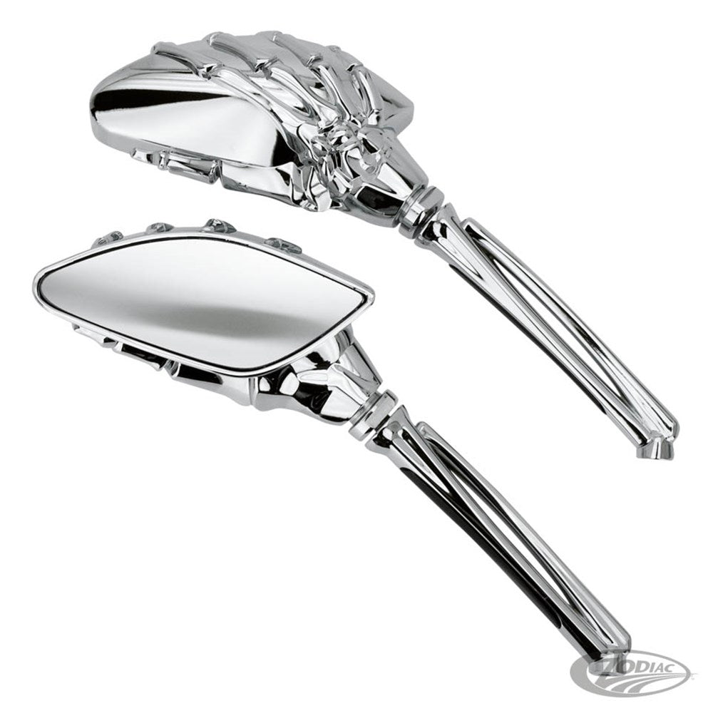 ZODIAC MIRRORS MINI REAPER SET CHROME