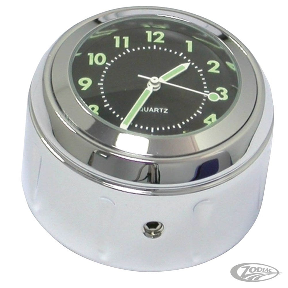 ZODIAC CLOCK- STEER STEM MOUNT CHROME F/39MM FORK MODELS 87-14