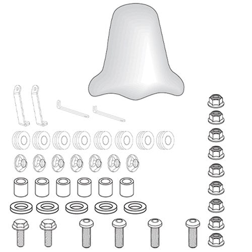 GIVI SPECIFIC WINDSCREEN FITTING KIT - KYMCO AGILITY 50-125-150-200 R16 08-13 (NEEDS SCREEN 441A)