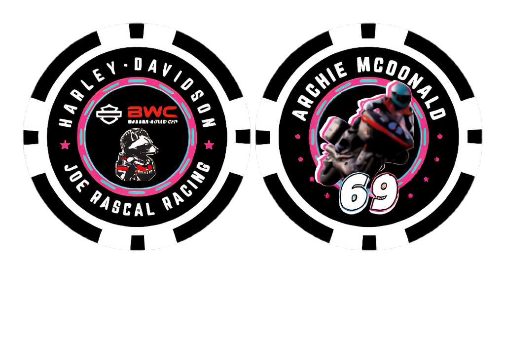 Joe Rascal Racing Bagger World Cup Poker Chip - Archie McDonald #69