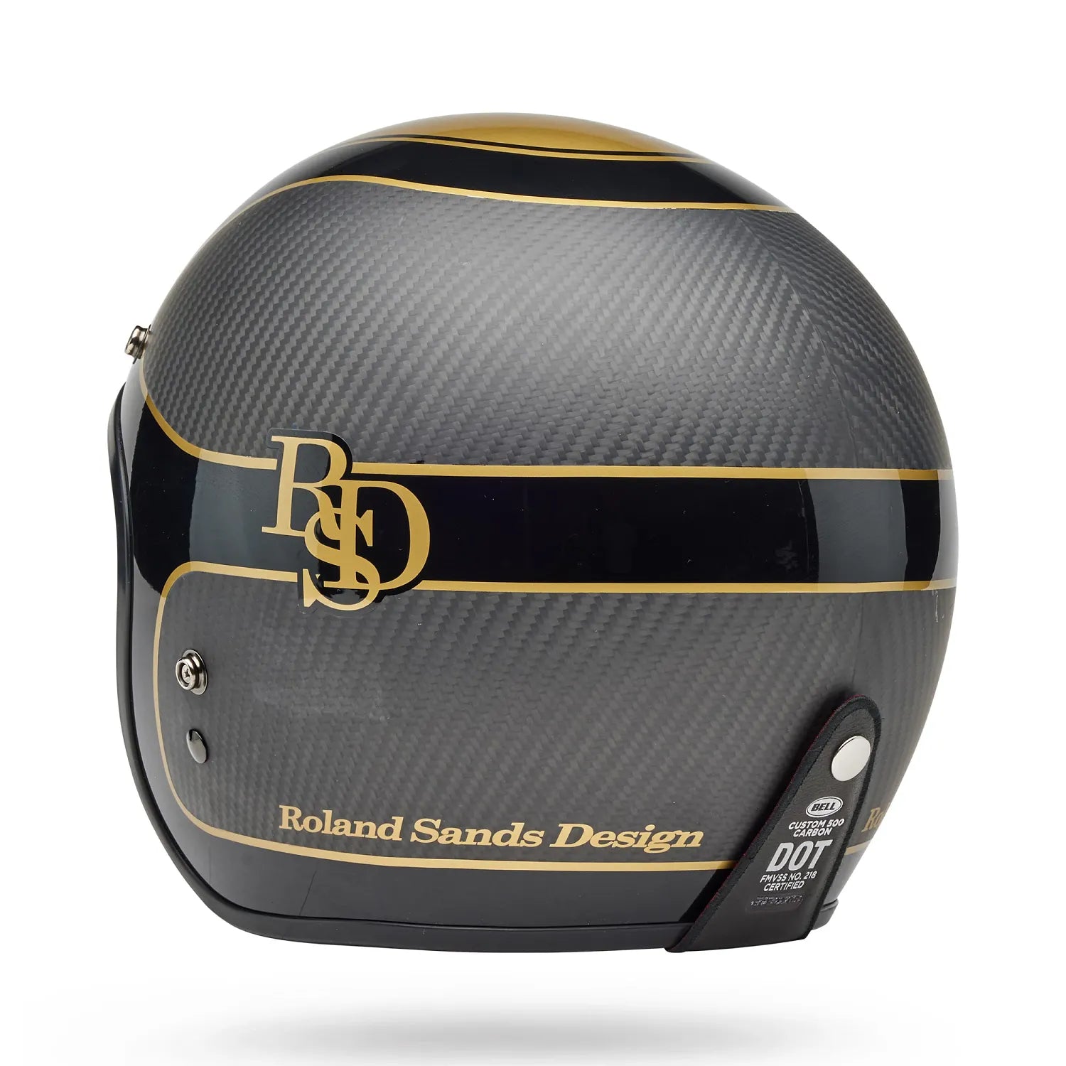 Bell Helmets - CUSTOM 500 CARBON Roland Sands Designs Player - Gloss Black/Gold