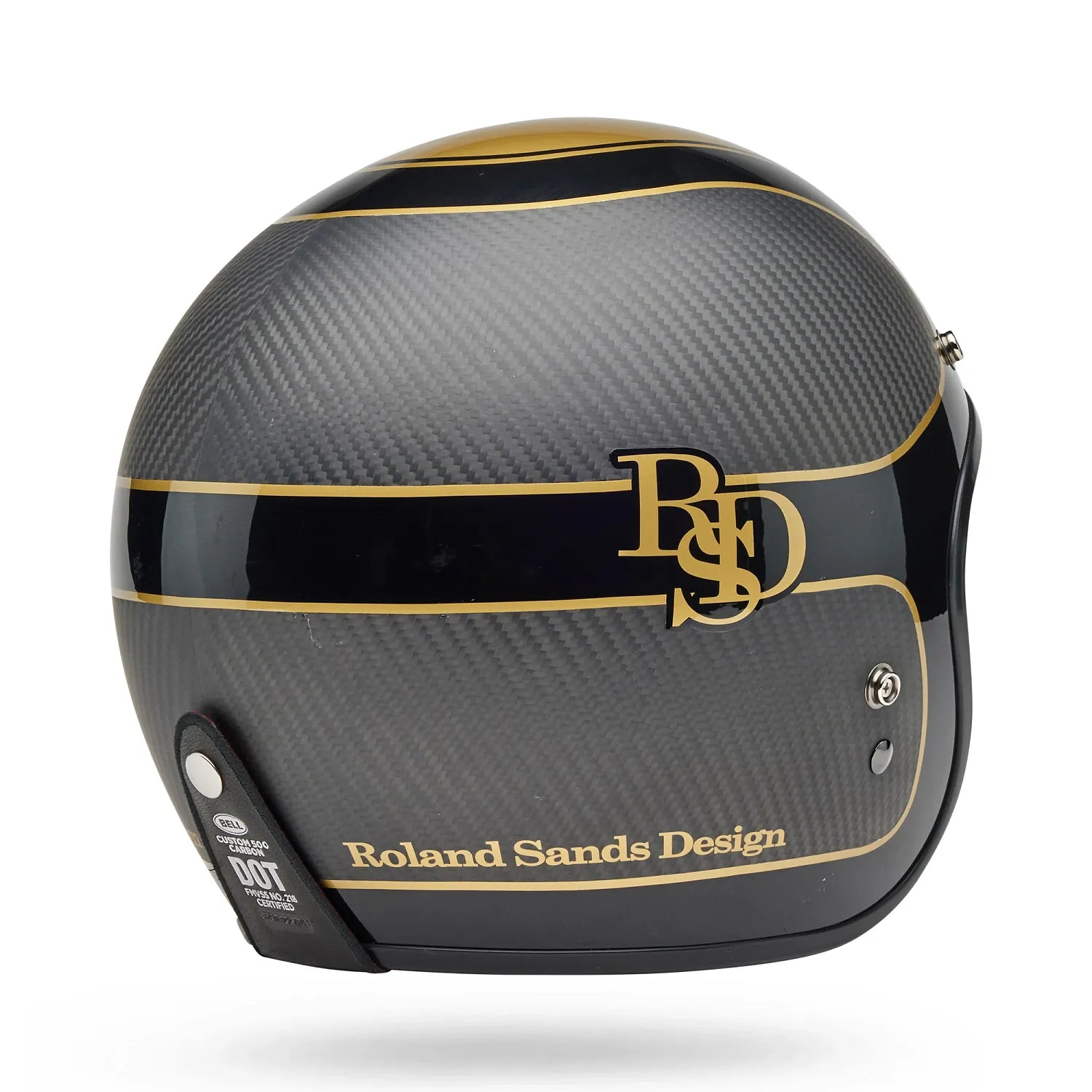 Bell Helmets - CUSTOM 500 CARBON Roland Sands Designs Player - Gloss Black/Gold