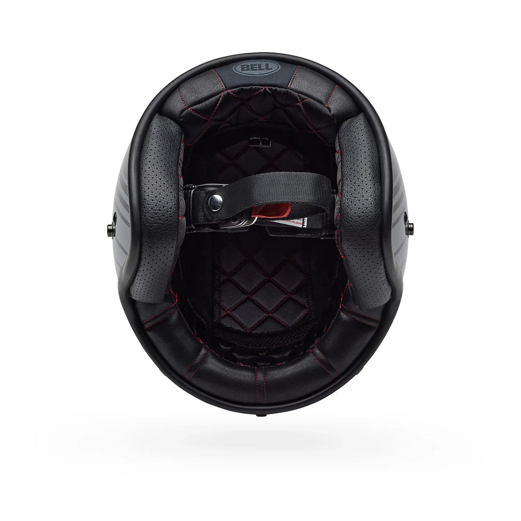Bell Helmets – Custom 500 Edge Open Face Helmet – Gloss Metallic Black/Grey