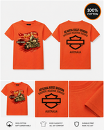 Harley-Davidson Youth Blaze Tee – Orange | Ride Free Graphic
