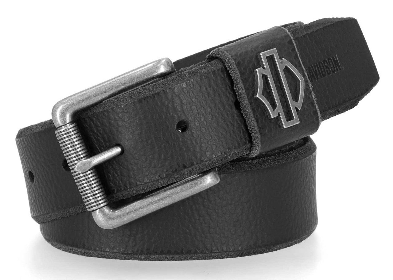 Harley-Davidson Die Cut Open Bar and Shield Belt - Black