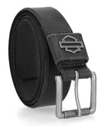 Harley-Davidson Die Cut Open Bar and Shield Belt - Black
