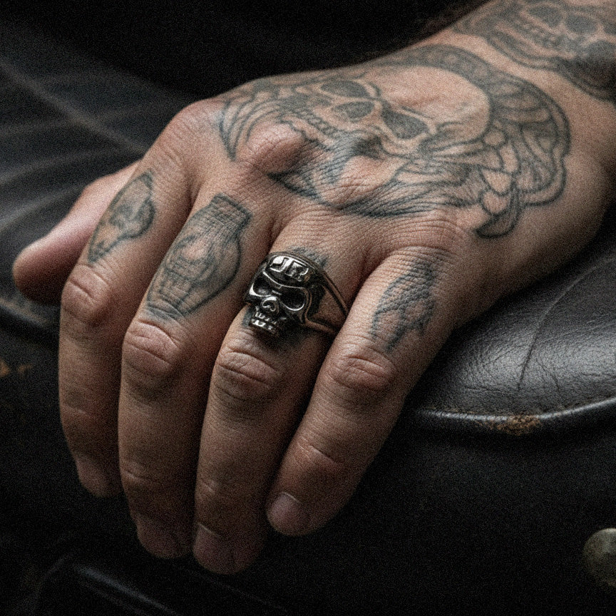 Johnny Reb Skull Ring - Silver - product image 2