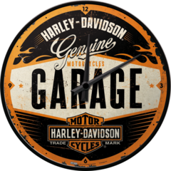 HARLEY-DAVIDSON GENUINE BAR & SHIELD GARAGE WALL CLOCK
