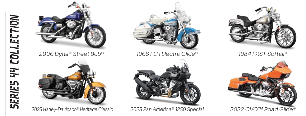 HARLEY-DAVIDSON® 1:18 Scale Motorcycle Series 44