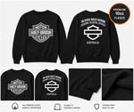 Harley-Davidson Men’s Bar & Shield Crewneck – Black | 10oz Premium Fleece | Exclusive Joe Rascal Back Print