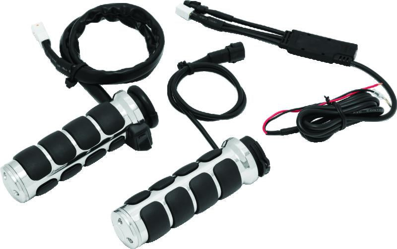 Kuryakyn Heated ISO Grips Dual Cable Chrome